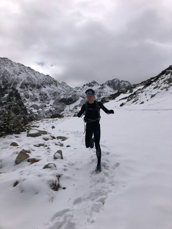 Coureur dans la neige